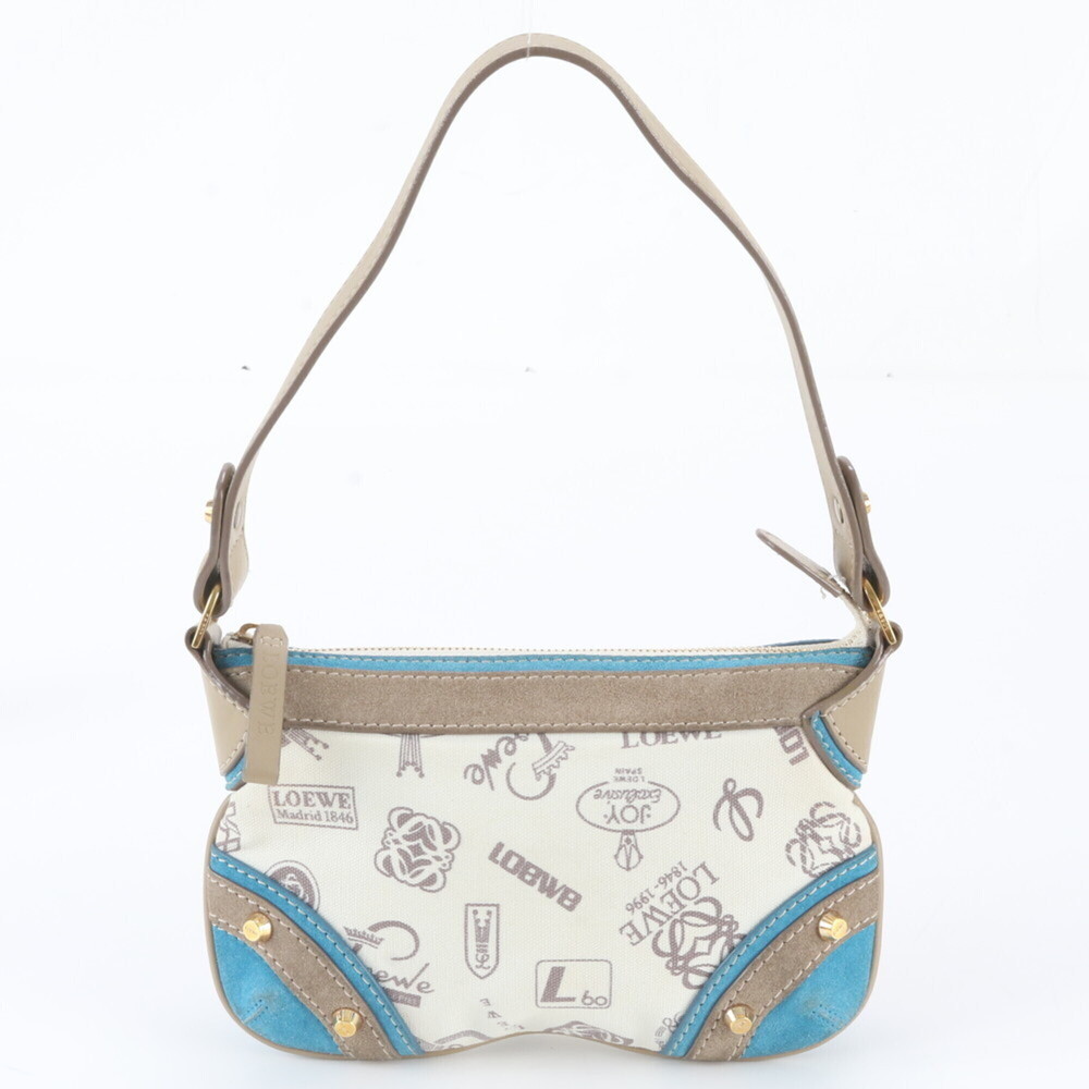 Loewe Anagram 160th Anniversary Leather Shoulder Bag, One-Shoulder Tote Handb...